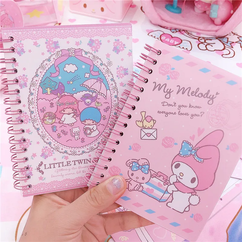 Kawaii мультяшный портативный блокнот в спирали с твердой обложкой карманный