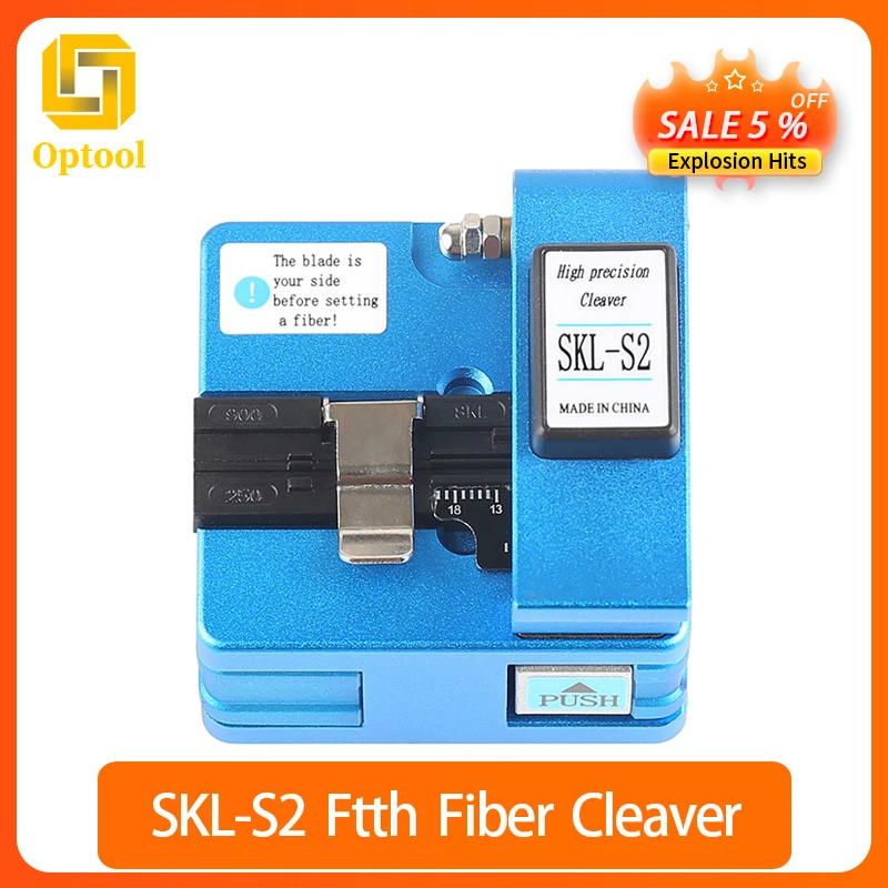 

FTTH Fiber Cleaver SKL-S2 Волоконно-оптический кабель голый косичка нож для резки инструмента синий волоконный резак машина Бесплатная доставка