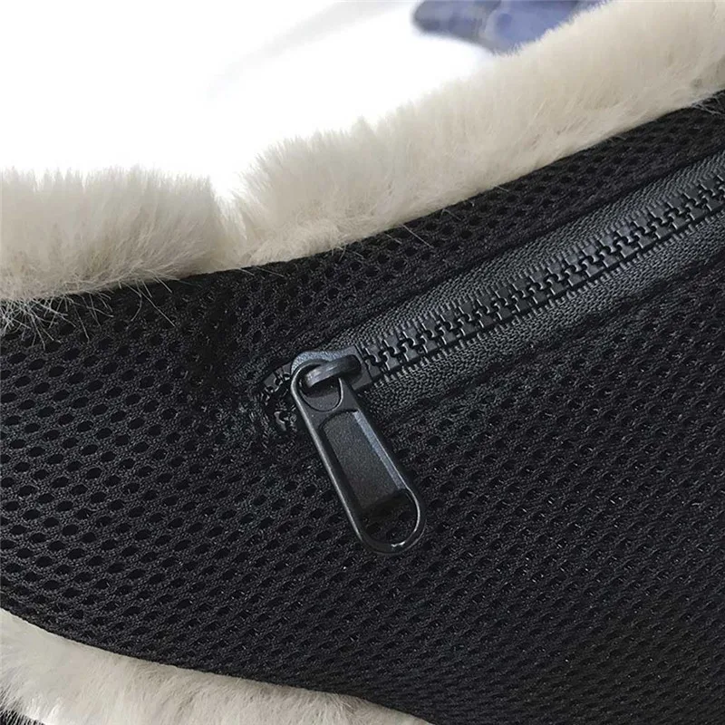 Модная Меховая забавная сумка новая женская зимняя меховая плюшевая поясная