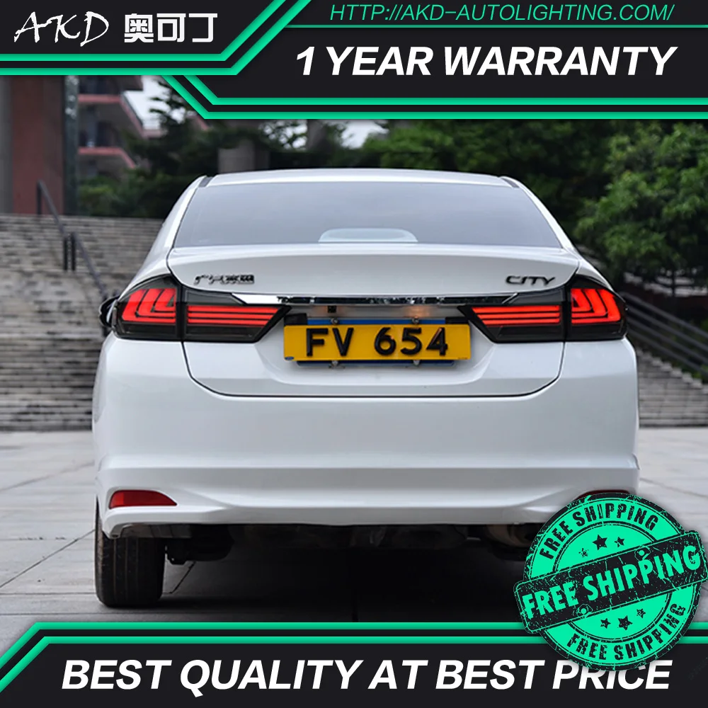 АКД автомобильного тюнинга задних фонарей для Honda City 2014-2016 сигнальных огней