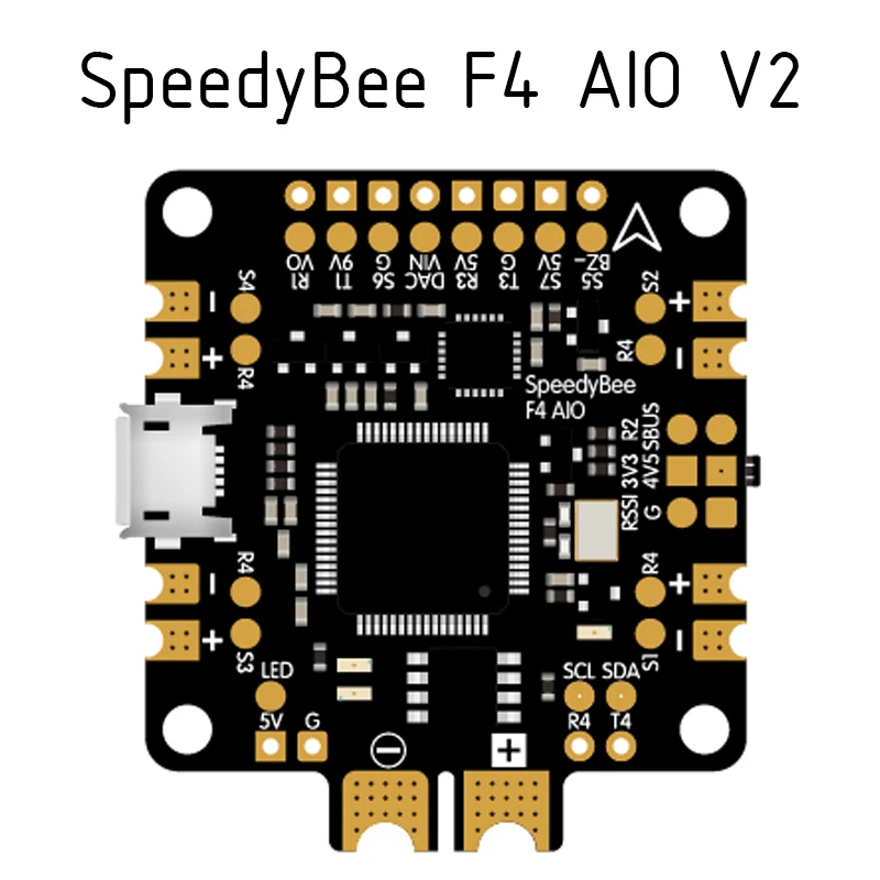 SpeedyBee F4 AIO V2 3-6S ESC система управления полетами BetaFlight OSD беспроводной BLE модуль W/LC фильтр 4* UART UART2 RSSI I2C зуммер для