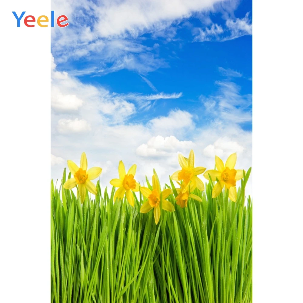 

Yeele Landscape Photocall Flowers Sea Nice Cloud Sky Photography Backdrop Personalized Photographic Backgrounds For Photo Studio