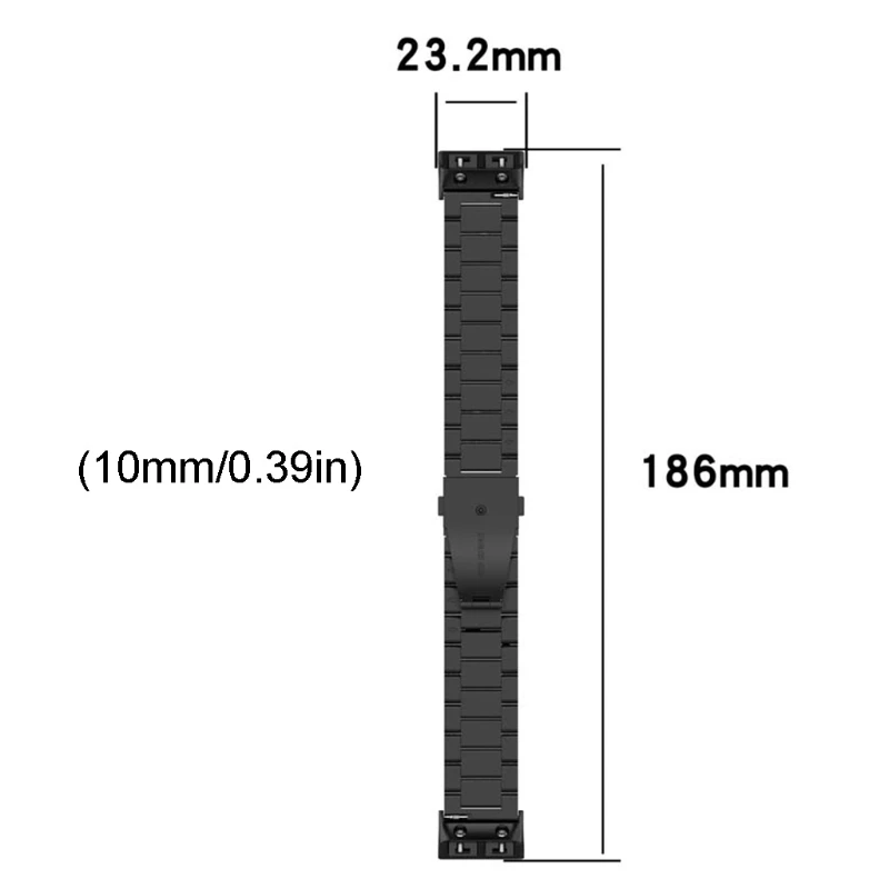 

Replacement Stainless Steel Metal Strap Watch Band for -Garmin Forerunner 30 35 35J ForeAthlete 35J Smartwatch Bracelet