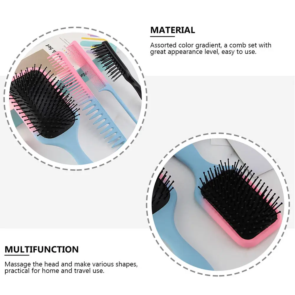 

4Pcs Hair Brushes Anti Static Combs Household Hair Styling Combs