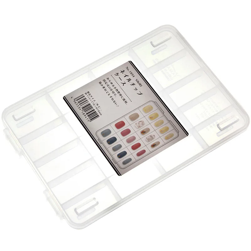 

Japan 20 Slot Transparent Nail Beauty Storage Box Diamond Painting Accessories Tool Nail Art Rhinestone Bead Storage Box