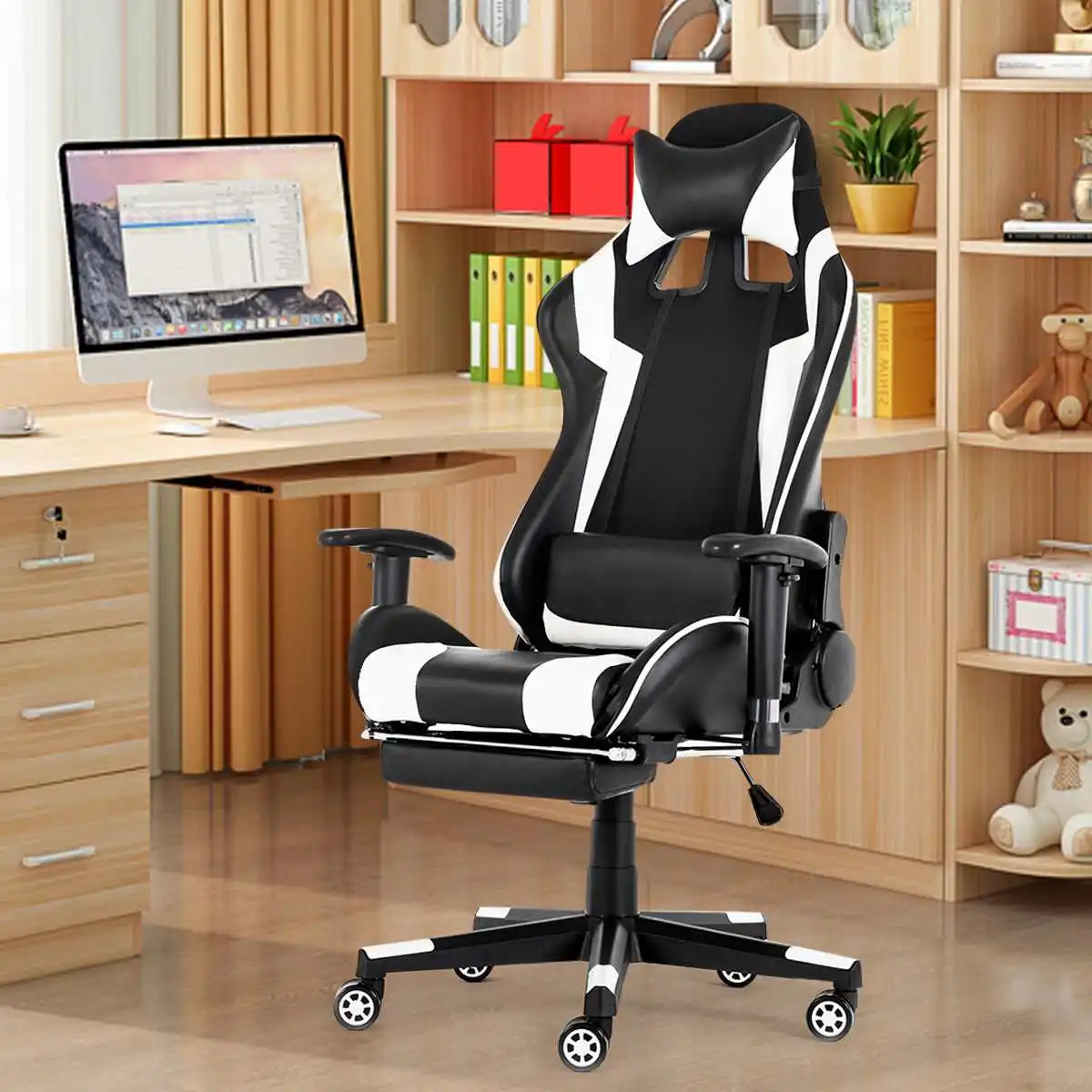 

180 градусов, лежащего игровой офисные кресла компьютерные кресла удобные административные рабочие столы кресло Racer геймер кресло качалка и...
