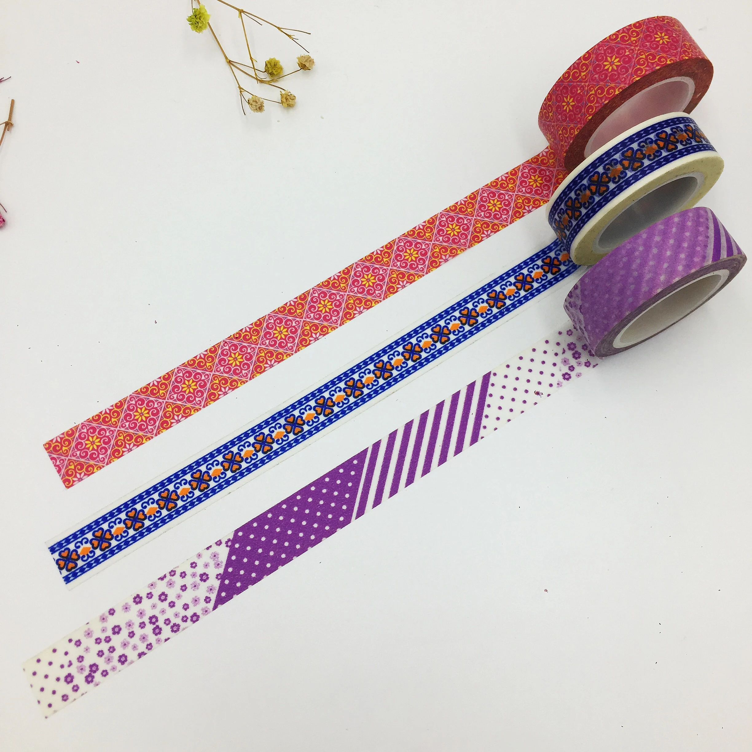 

Beautiful washi paper tape/15mm*10m Red and Blue and Purple Design masking japan washi tape