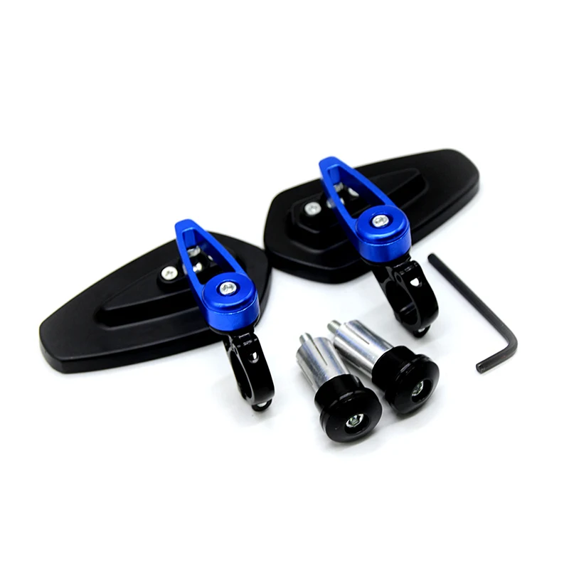 

New Universal Motorcycle Universal Rear Black Aluminum Alloy Bar Handle End Side Rear View Mirrors Rear Black Handlebar Mirror
