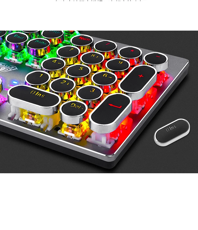 Новая игровая механическая клавиатура в стиле стимпанк металлическая панель