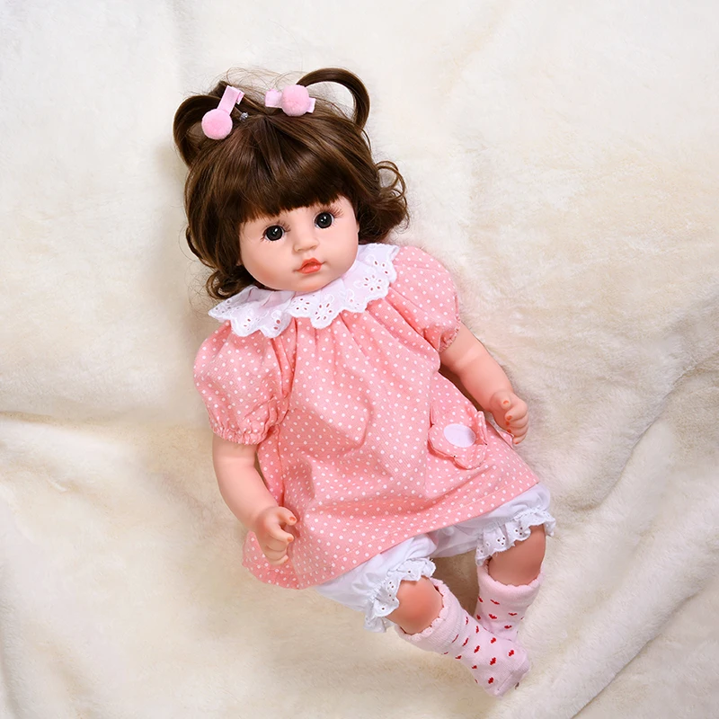 45 см мягкие электронные куклы Новорожденные игрушки Силиконовое лицо плюшевое