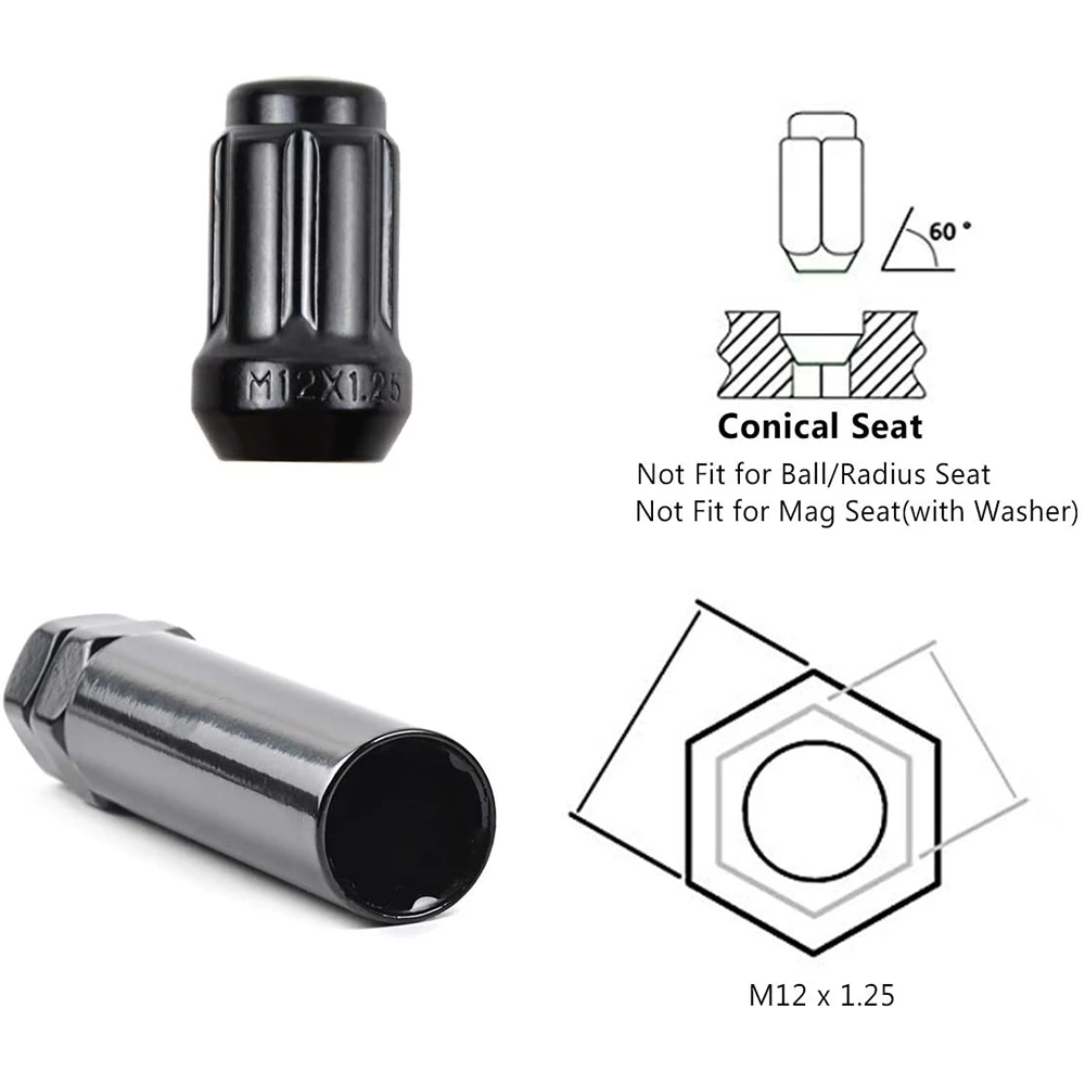 Гайки наконечники Partsworld M12x1.25 для Infiniti/Subaru 20 шт.|Клипсы и зажимы авто| |