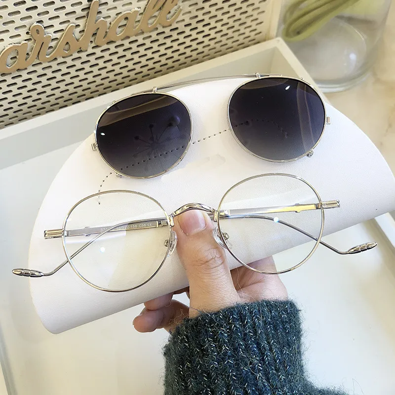 

Men Optical Women In Polarized Transparent Luxury Glasses Glare Clips 1 Sunglasses On 2 Driving Magnetic Design Round Anti Frame