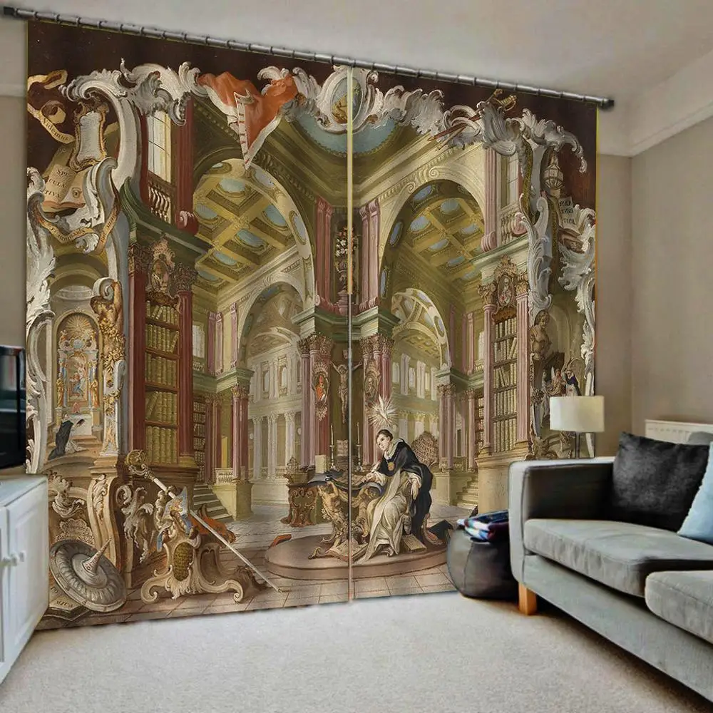 Индивидуальные размеры роскошные затемненные 3D оконные шторы для гостиной