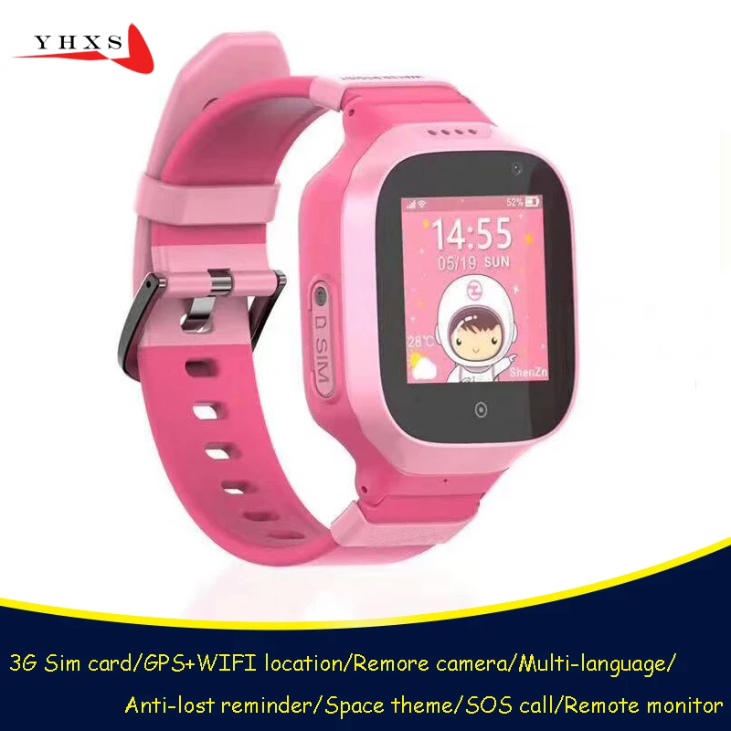 

IP67 Waterproof Smart 3G Wifi GPS Tracker Child Kids Watch Remote Monitor Camera Anti-lost SOS Phone Smartwatch For iOS Android