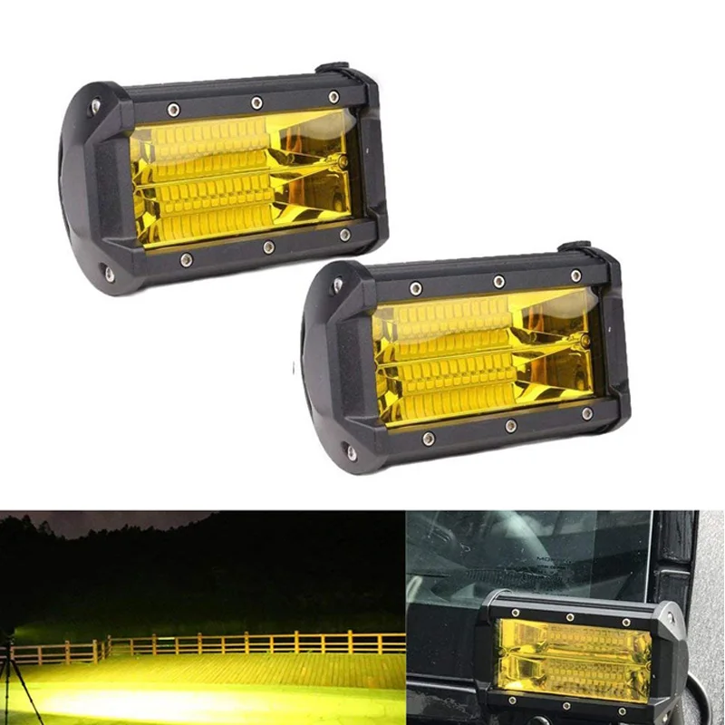 

5 Inch 72W LED Work Light Bar Off Road Flood Lights IP67 Waterproof Driving Fog Lights for Truck Car ATV SUV Boat