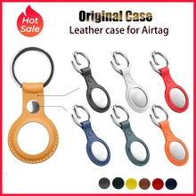 TPU Protection Case Leather Protective Case For Airtag Cover Hangable Keychain Locator Tracker Cover For airtags Case