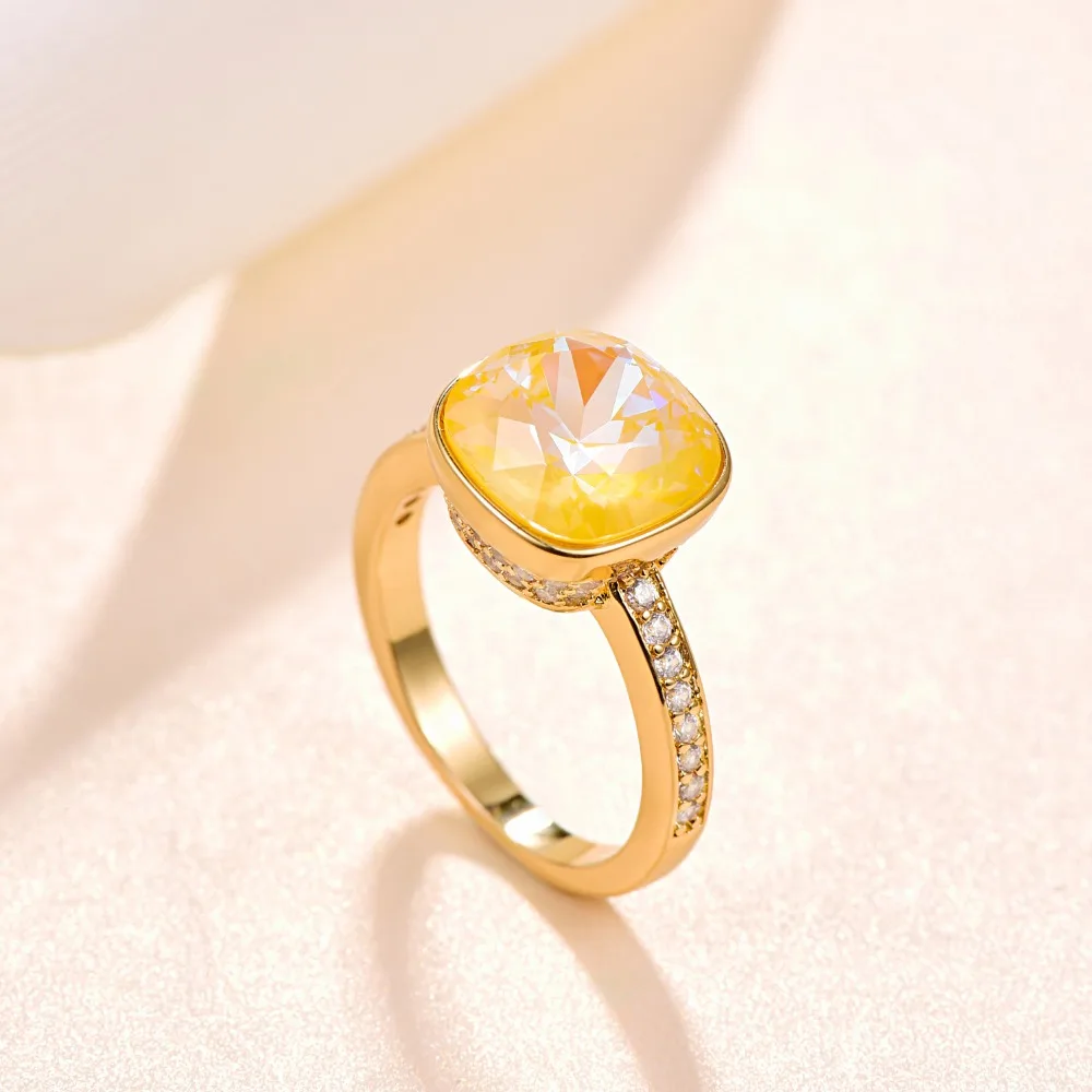 Роскошные кольца Malanda с кристаллами SWAROVSKI для женщин, Новые Модные Элегантные кольца для свадебной вечеринки, ювелирные аксессуары, подарок для мамы и девочки