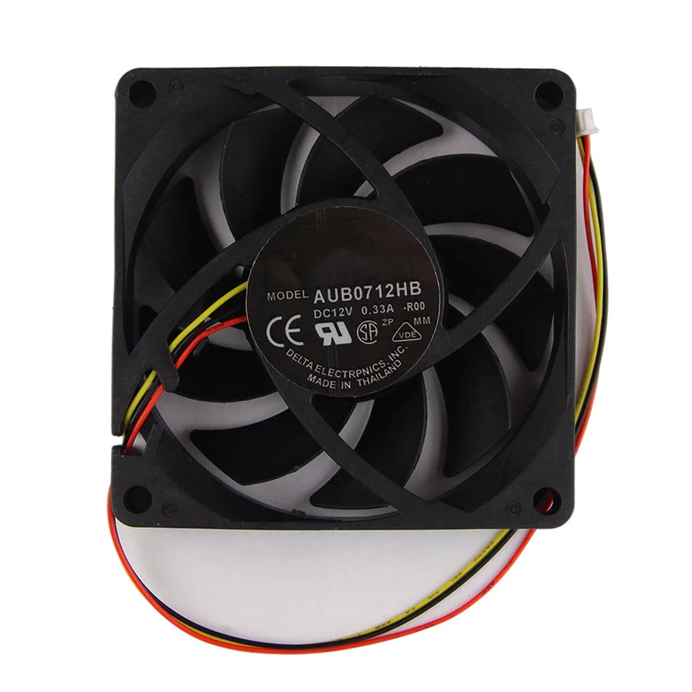

For Delta AUB0712HB 70*70*15mm 12V 0.33A Chassis Projector Cooling Fan 3pin