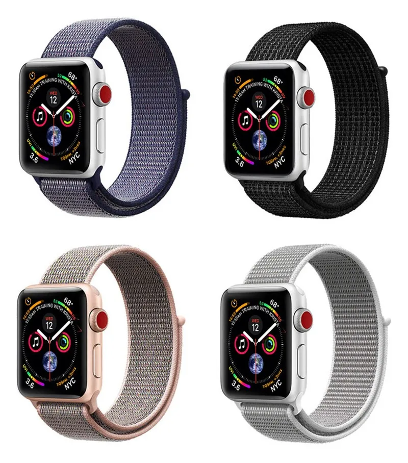 Ремешок для apple watch 5 44 мм 40 мм 42 мм 38 мм iwatch Series 3 2 1 нейлоновый спортивный ремешок для часов Браслет apple watch 5 4 band