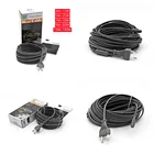 Шнур питания, 220 В, штепсельная вилка европейского стандарта, Саморегулирующийся нагревательный кабель для водопровода, защита от замерзания, для рептилий, домашних животных, обогрев 4 м, 5 м, 7 м, 9 м, 15 м