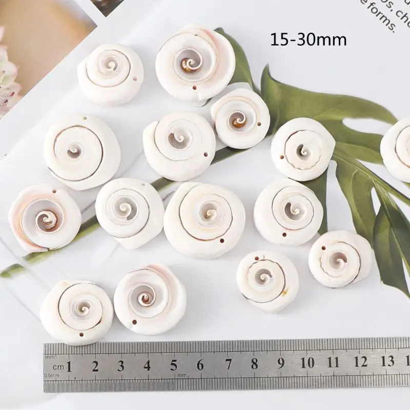 

100Pcs Natural Seashell Sea Shells Beads with Hole Cowrie Beach Conch DIY Crafts
