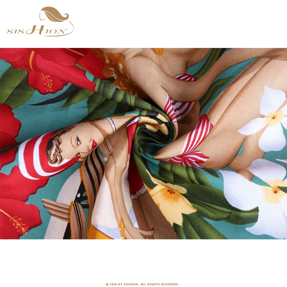 Женская хлопковая юбка sision трапециевидная винтажная ретро-юбка черного белого