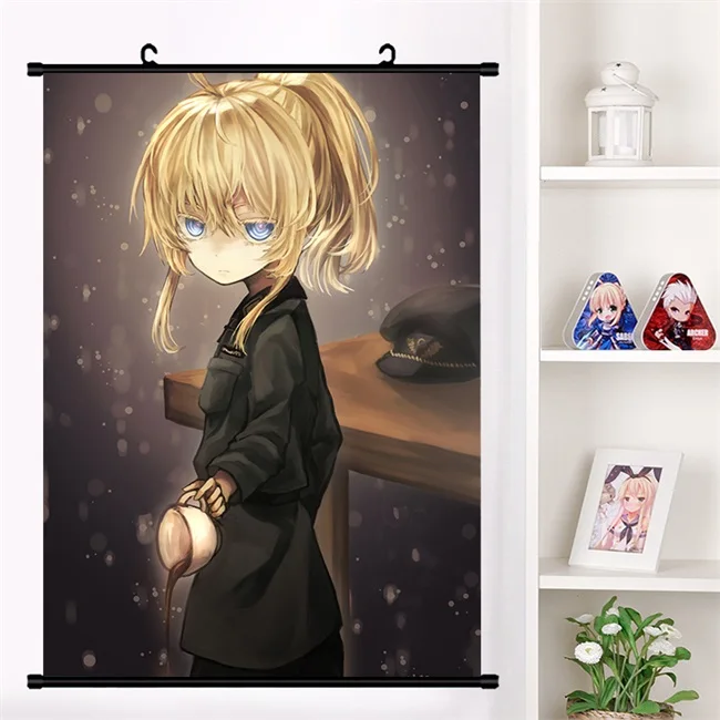 Аниме Youjo Senki Saga of Tanya the Evil Tanya Degurechaff настенный плакат с прокручивающейся стенкой Otaku коллекция домашнего декора - Цвет: J