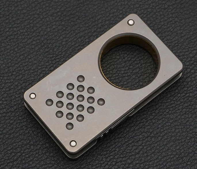 Gray handle A143 открытый супер мини отрезной бумаги Распаковка нож титана TC4 портативный мини EDC инструмент ожерелье кулон - Цвет: Gray handle