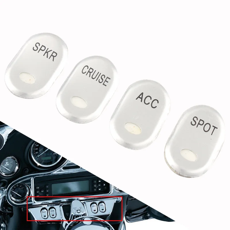 

Чехлы для переключателей, матовая панель, крышки для кнопок управления вручную, для Harley Touring Electra Tri Glide Ultra Limited 1996-2013, 4 шт.