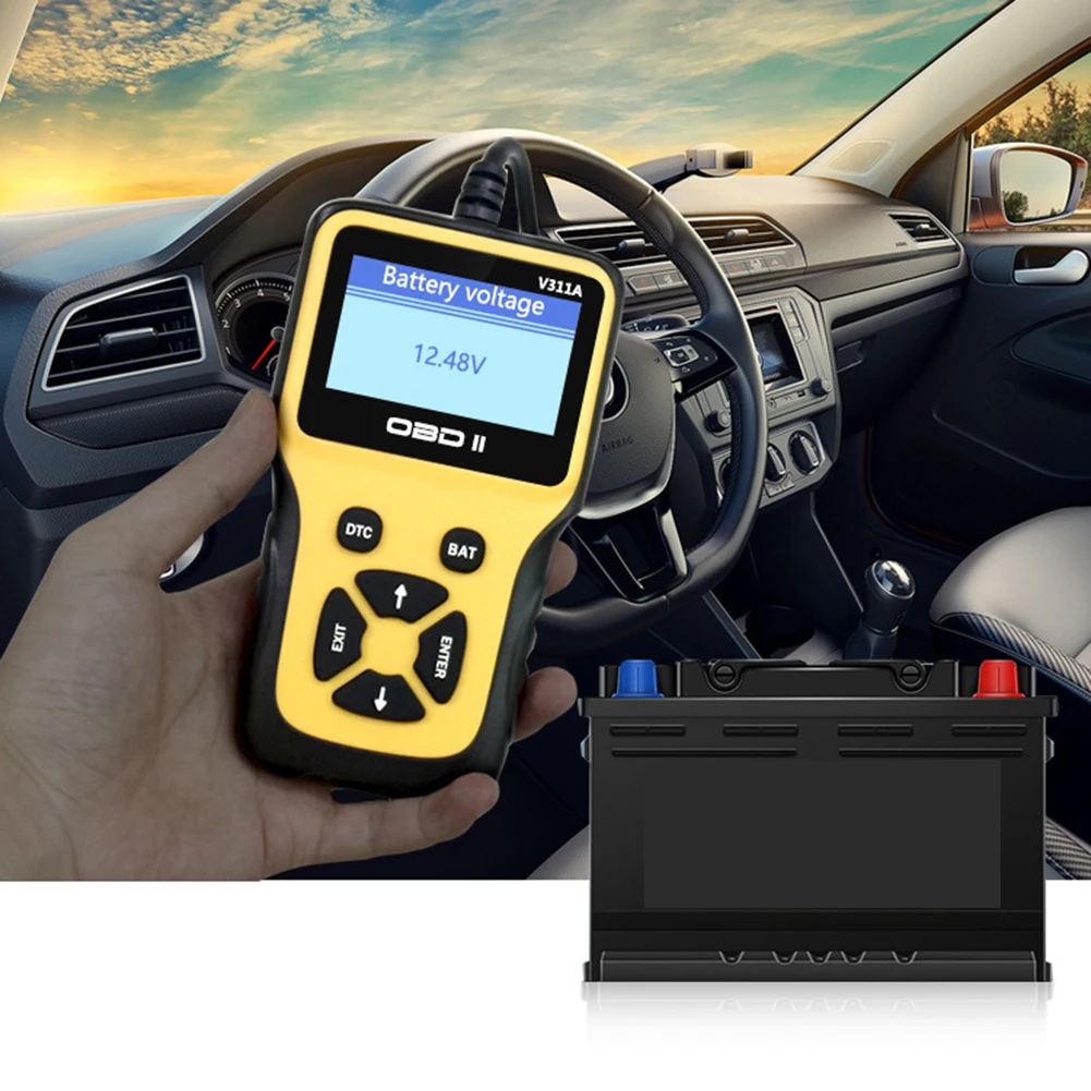Автомобильный считыватель кодов V311A OBD с горячей клавишей DTC BAT может считывать