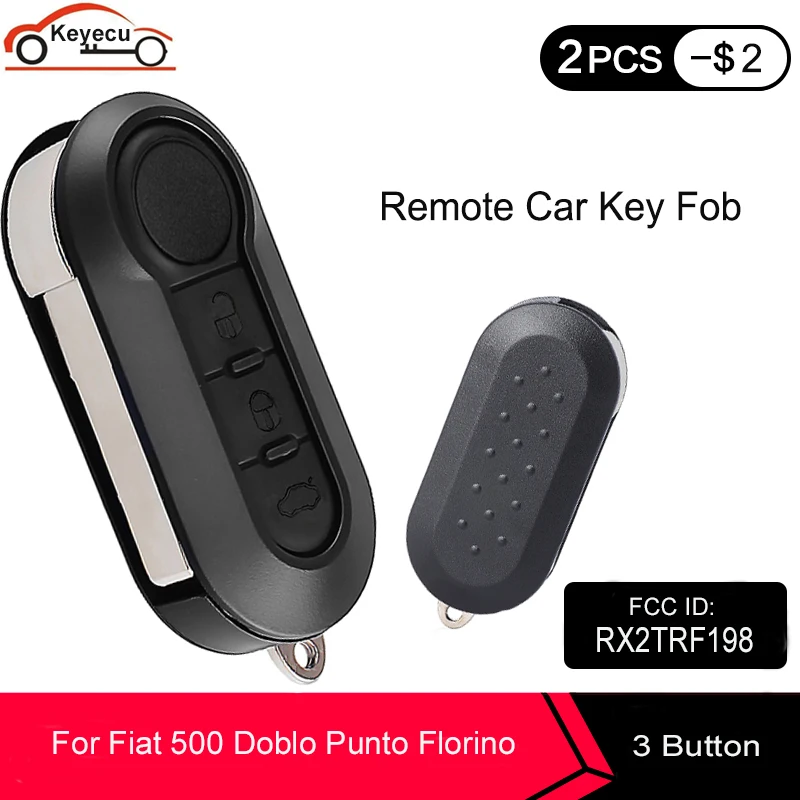 Дистанционный ключ брелок KEYECU 433 МГц ID46 PCF7946 для Fiat 500 Doblo Punto Florino 2007 2017 RX2TRF198 Marelli