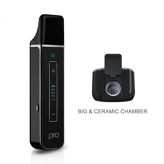 Черный Airistech Herbva PRO Dry Herb Vaporizer Kit ceramic 2200mah Baking intelligent bottom heating herbal nokiv dry herb vaporisator - Цвет: Черный