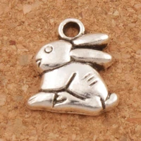 bunny rabbit easter charm beads 13 2x14 3mm 150pcs zinc alloy pendants jewelry diy l498