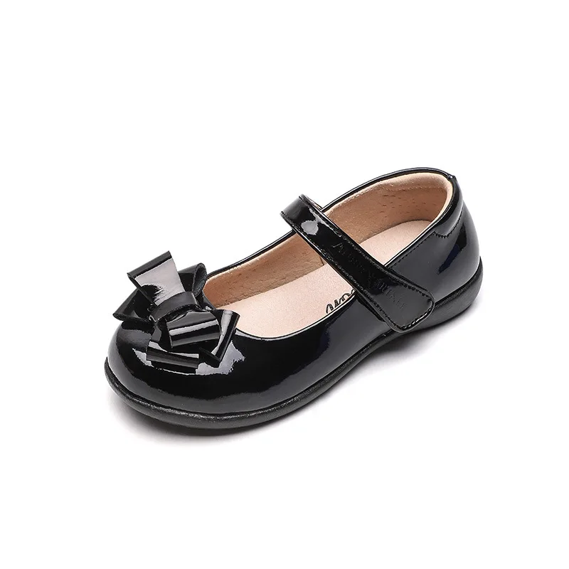 Демисезонная детская обувь принцессы для девочек, школьная черная кожаная обувь для выступлений, женские сандалии, садовая обувь