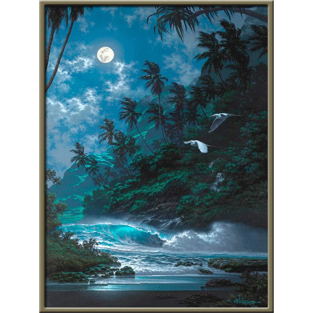 

Tree Landscape DIY Cross Stitch Embroidery 11CT Kits Needlework Craft Set Printed Canvas Cotton Thread Home Wholesale