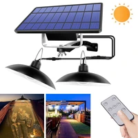 solar pendant lamp outdoorindoor 3m cable solar powered hanging shed lights with remote control for sheds yards garden hot sale