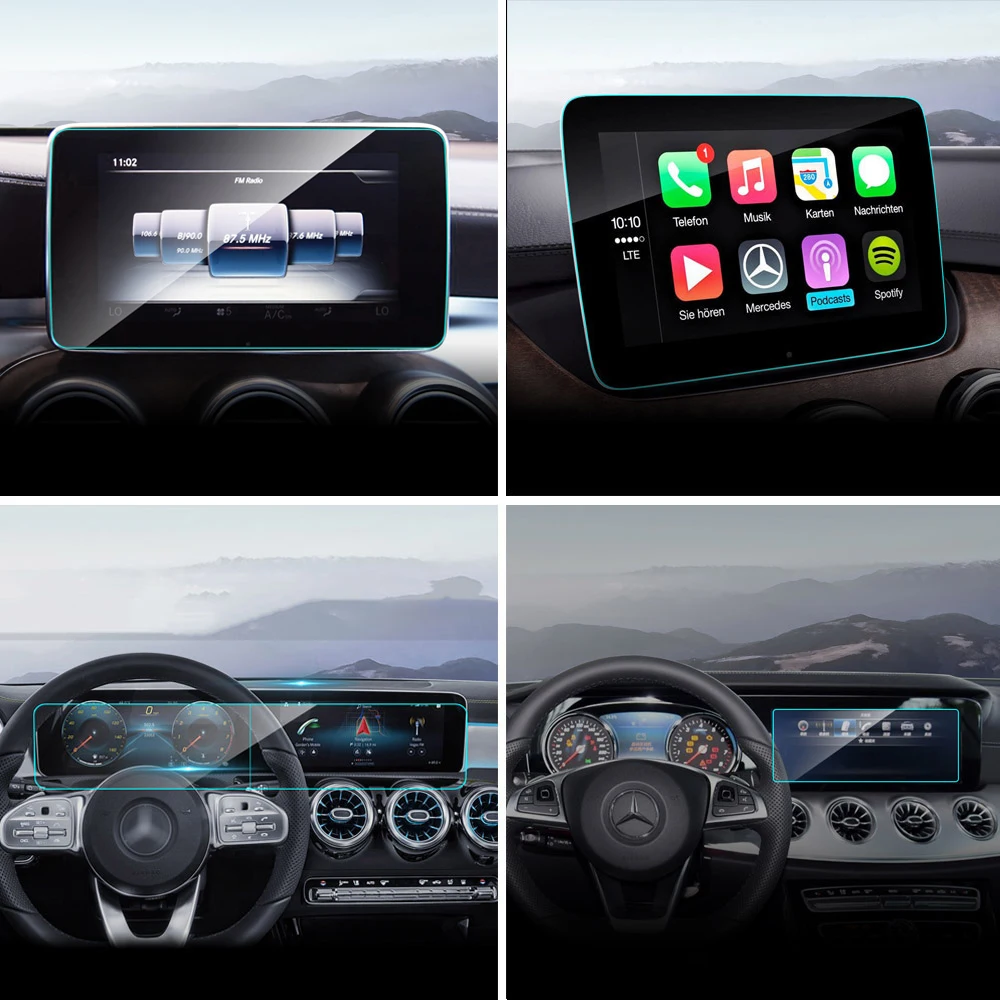 Автомобильная защита экрана GPS навигатора для Mercedes W177 W176 W246 X156 W204 W213 W205 A B C E GLA CLA GLC