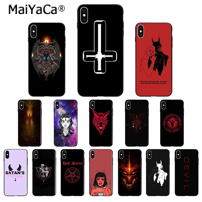 

MaiYaCa Devil Satan TPU Soft Silicone Phone Case Cover for Apple iPhone 8 7 6 6S Plus X XS MAX 5 5S SE XR 11 11pro max Cover