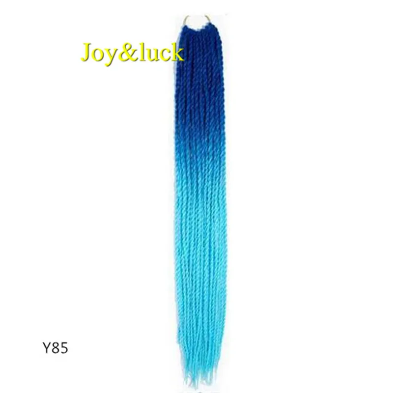 Y85 Joy& luck 24 дюйма Сенегальские закрученные крючком косички 30 прядей синтетические волосы для наращивания плетение волос - Цвет: Y85