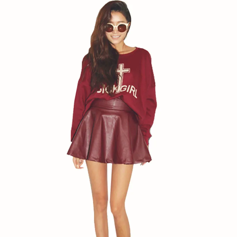 Осенняя модная женская облегающая мини юбка из искусственной кожи зимняя