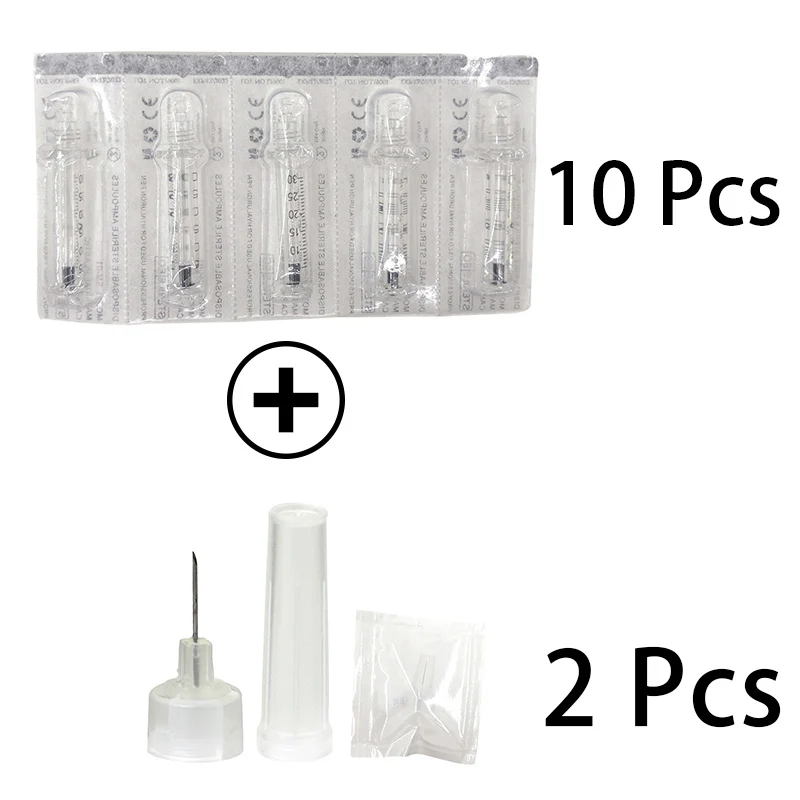 10 syringe 2 needle Гиалуроновая ручка, 24k золото, пистолеты с гиалуроновой кислотой, без инъекций, гиалуроновая ручка для снятия морщин, для лифтинга, DuDu, для губ, распылитель, ручка - Цвет: 10 syringe 2 needle