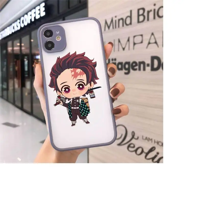 

Demon Slayer Kimetsu No Yaiba Phone Cases Matte Transparent For iPhone 12 Mini 11 Pro XR XS Max 7 8 Plus