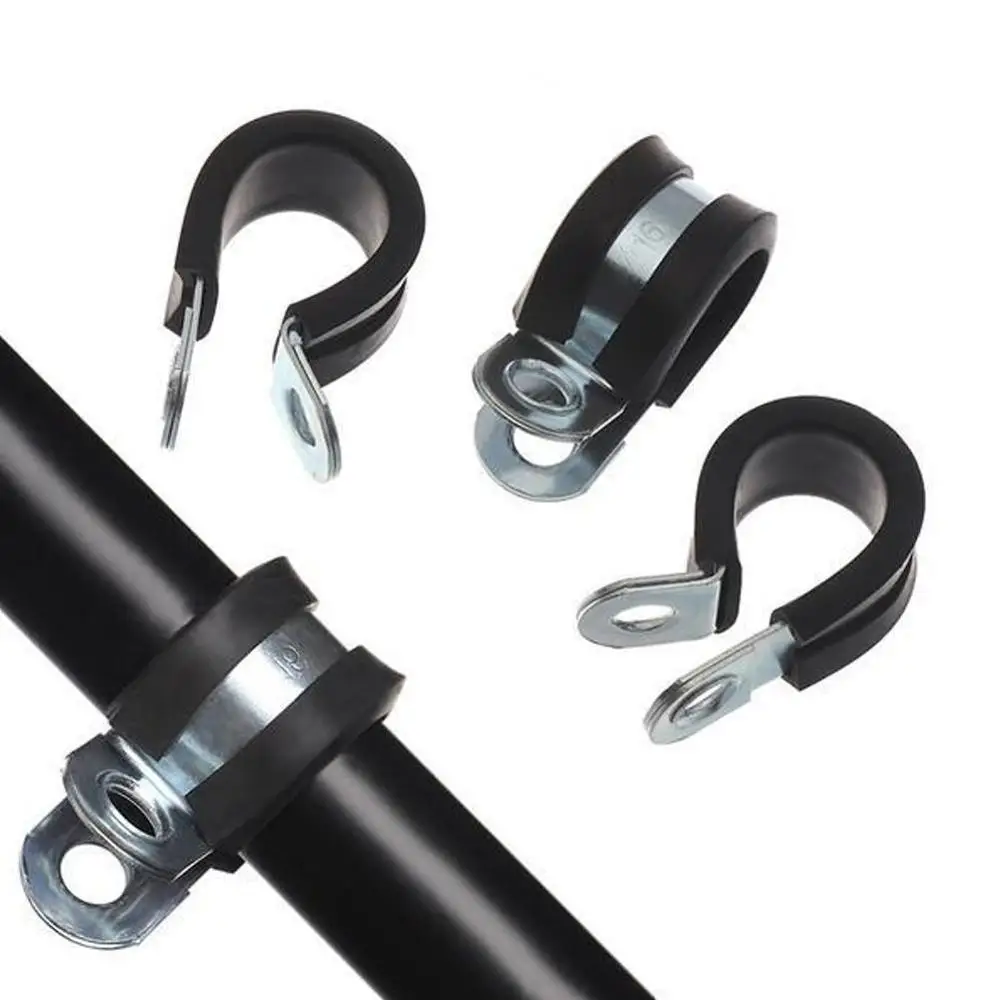 18/42/52 шт. оцинкованный зажим для седла трубы R фиксированная лента Тип Резиновая