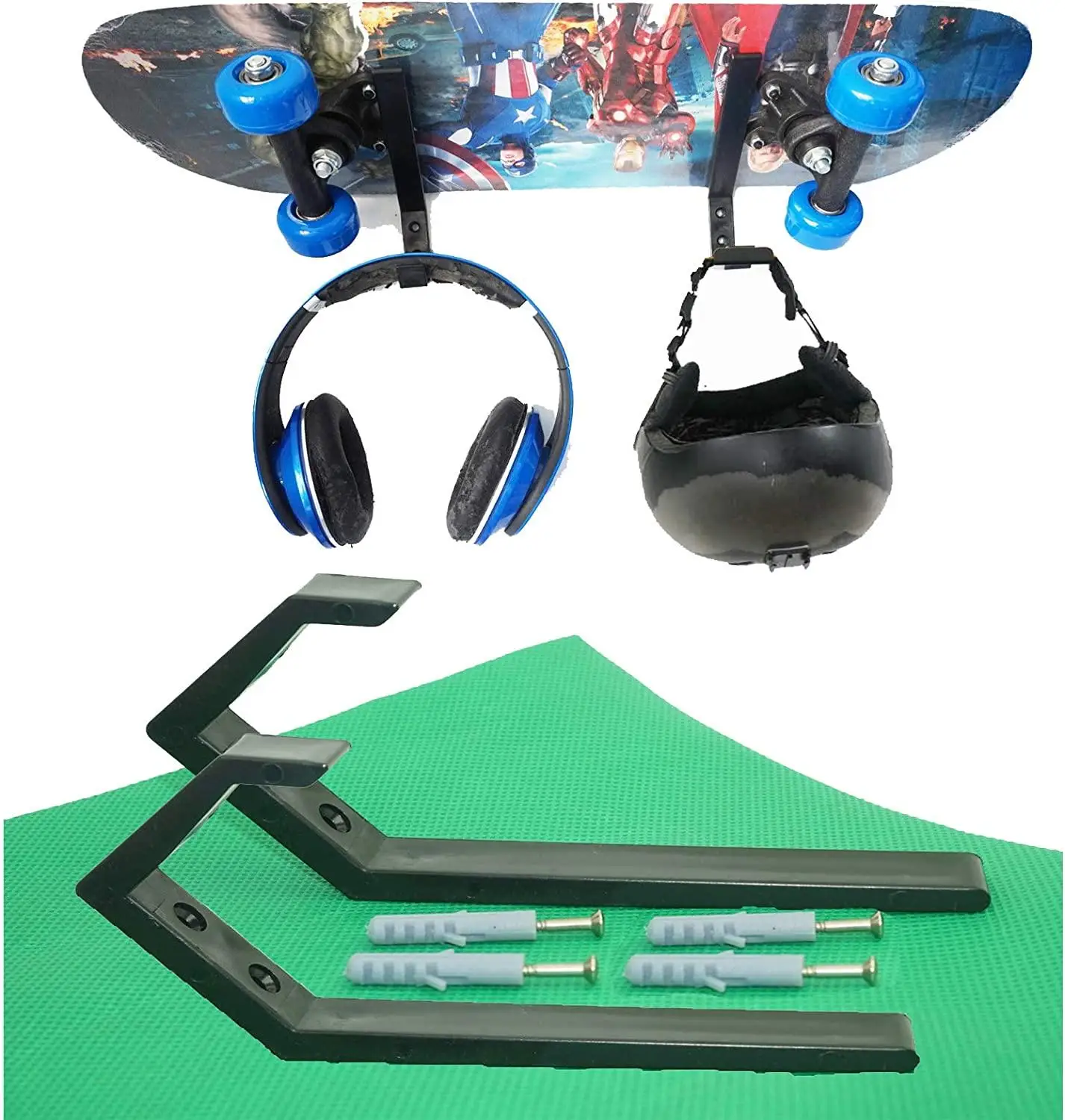 Настенная стойка для скейтборда лыж сноуборда Вейкборда стеллаж хранения