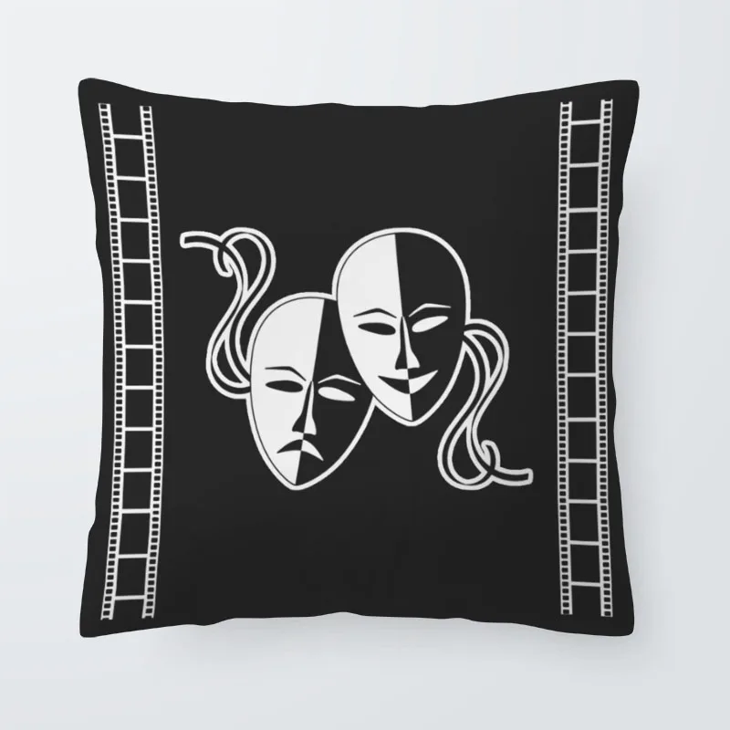 Модная маска клоуна подушка кокс попкорн кинотеатр цифровой геометрический