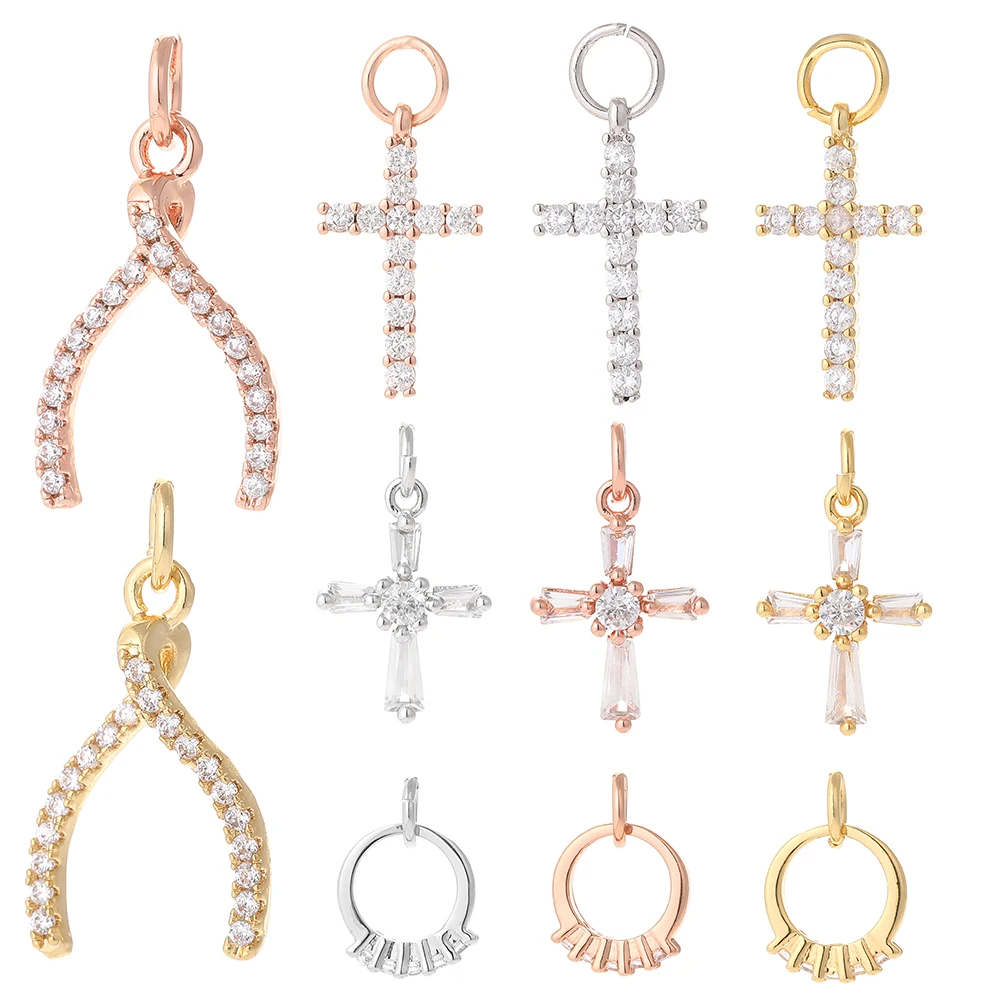

Cross Jewelry Charms for Jewelry Making Trendy Moon Star Butterfly Pendant Charms Diy Earrings Necklace Bracelet Gold Copper