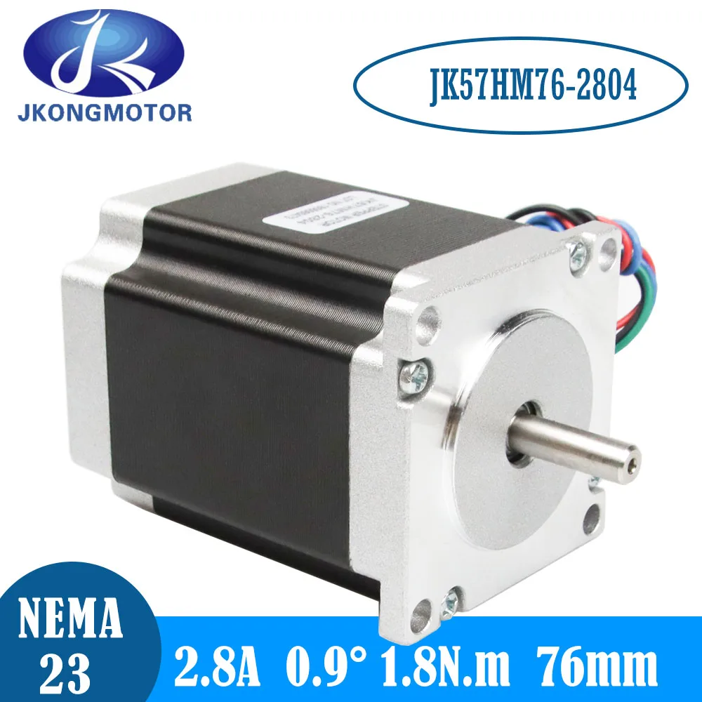 Шаговый двигатель Jkongmotor NEMA 23 0 9 градусов 4 провода 2 8 А 1 нм длина 76 мм шаговый для