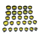 Крышка для объектива, 1 шт., с желтым прицелом, быстрая откидная, пружинная, открывающаяся крышка для калибра, для охотничьего прицела, винтовок, красного лазера, 28 разных размеров