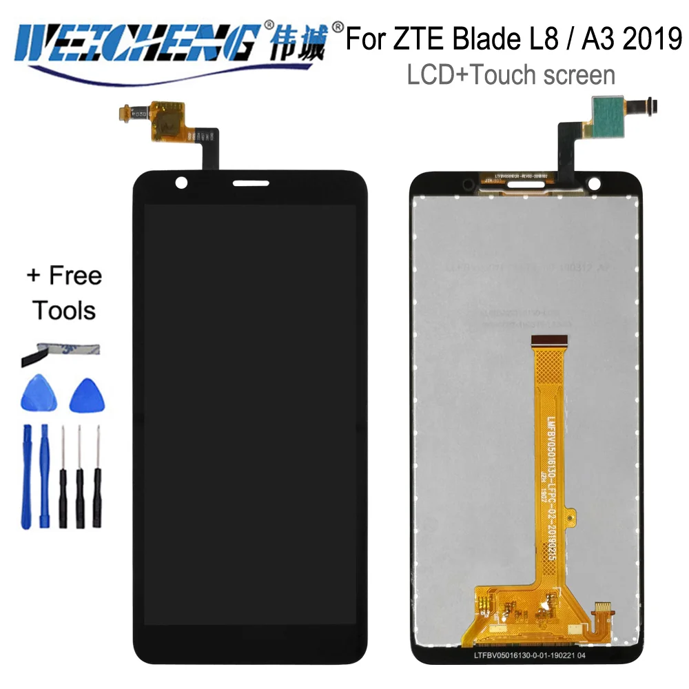 ЖК панель с сенсорным экраном 5 0 ''для ZTE Blade L8 / A3 2019 дисплей дигитайзер стекло в