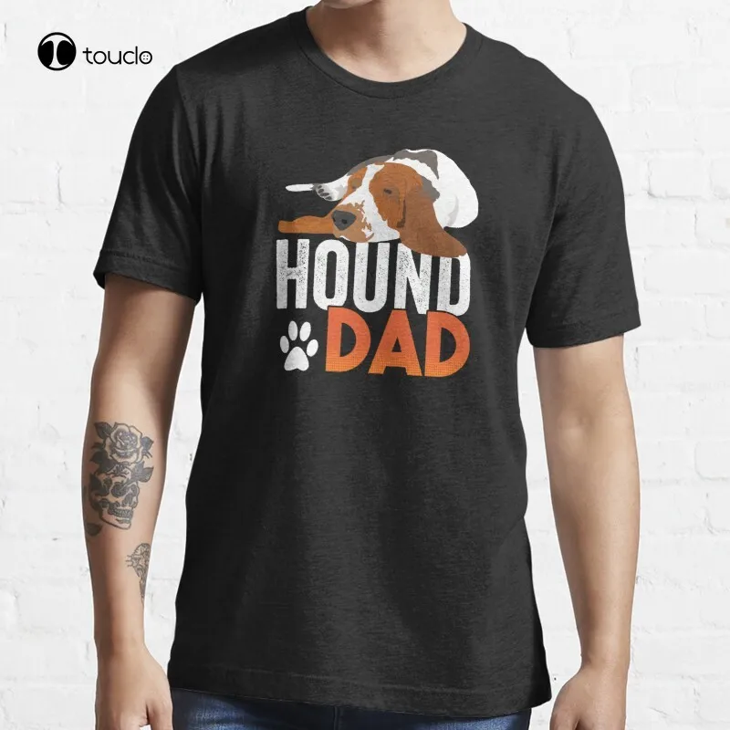

New Basset Hound - Hound Dad T-Shirt Cotton Tee Shirt S-5XL